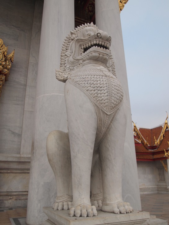 Stone Lion Outside Wat Benchamabophit
